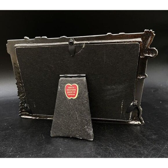 Vintage Pewter Picture Frame Mount St Helens Nature Mountain Trees Eagle 4x6 - Picture 4 of 7